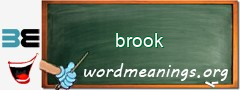 WordMeaning blackboard for brook